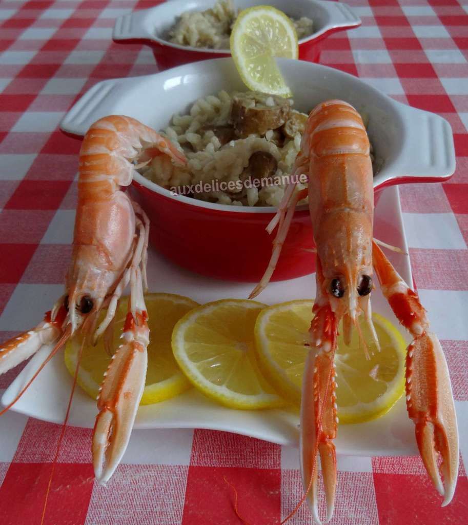 Risotto aux cèpes et langoustines - risotto - cèpes - langoustines -Companion