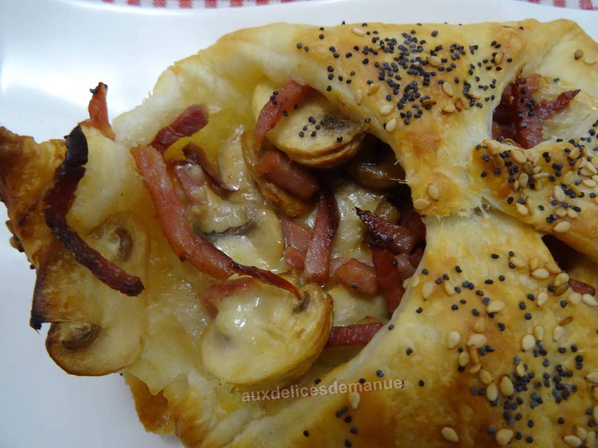 Paniers feuilletés aux champignons, bacon et comté - auxdelicesdemanue