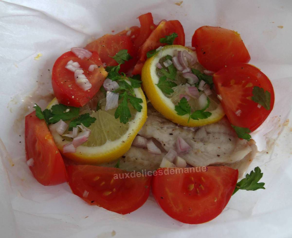 Filets de sole en papillote -recette light- - auxdelicesdemanue