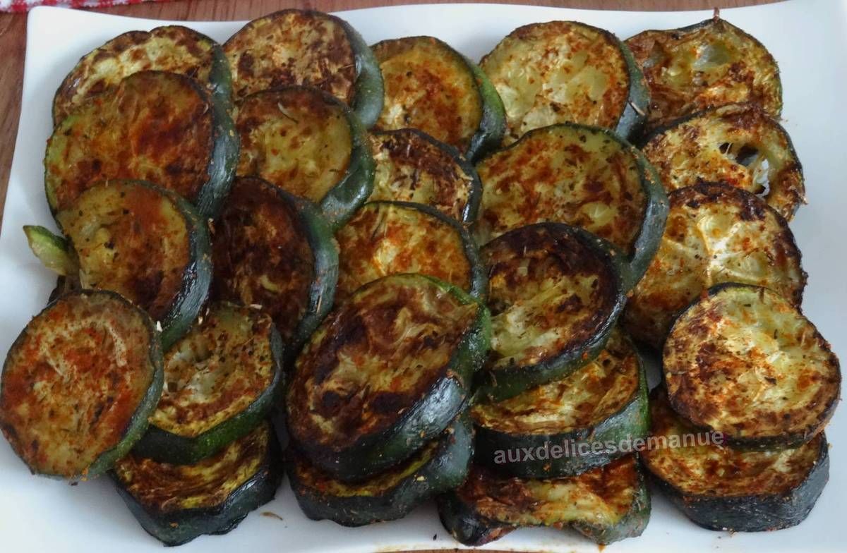 Rondelles de courgettes épicées au grill-plancha - auxdelicesdemanue