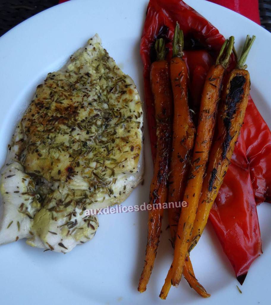 Filet de poulet à la moutarde, à la plancha - auxdelicesdemanue