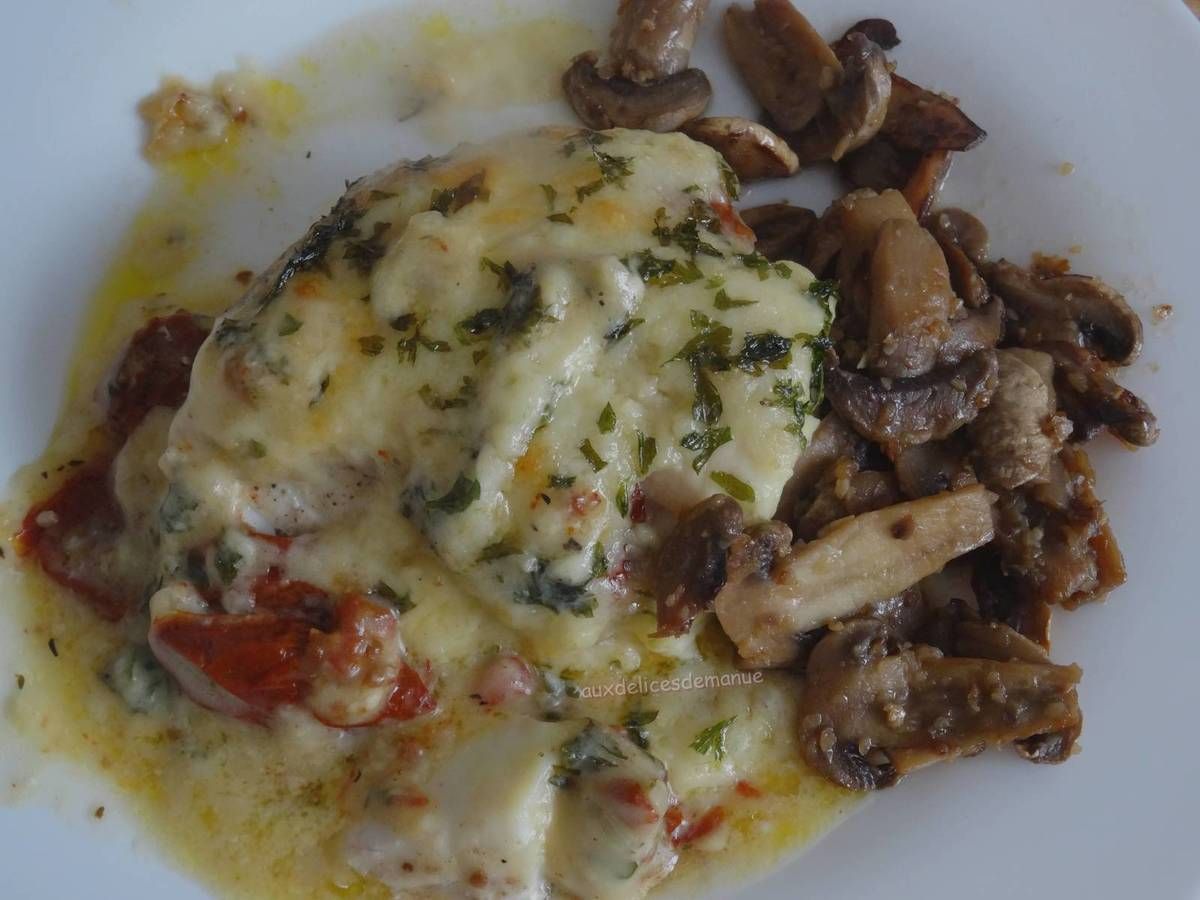 Dos De Cabillaud à La Béchamel Au Vin Blanc Gratinés