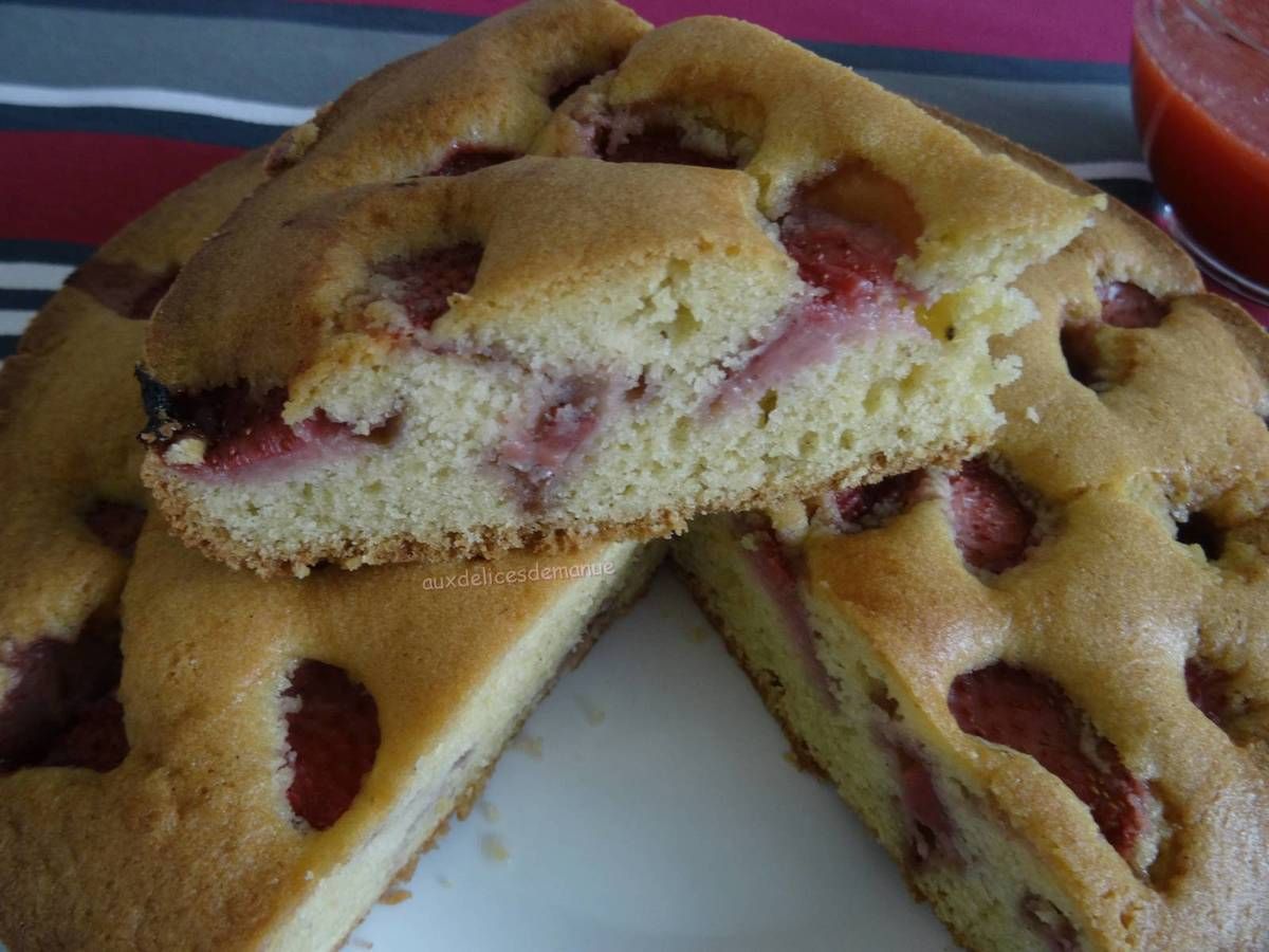 gâteau, dessert, pâtisserie, fraises