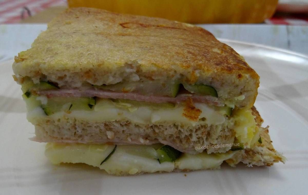 croque, croque-monsieur, courgette, croque au four, bacon, cuisine rapide 