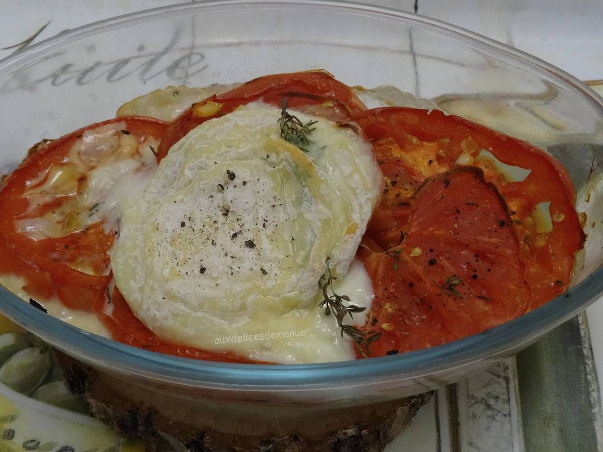 picodon, fromage de chèvre, chèvre, tomates, chèvre gratiné, gratin, recette facile, cuisson au four  