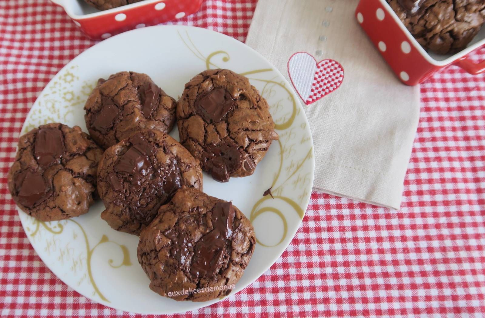 cookies, chocolat, chocolat noir, dessert, goûter 