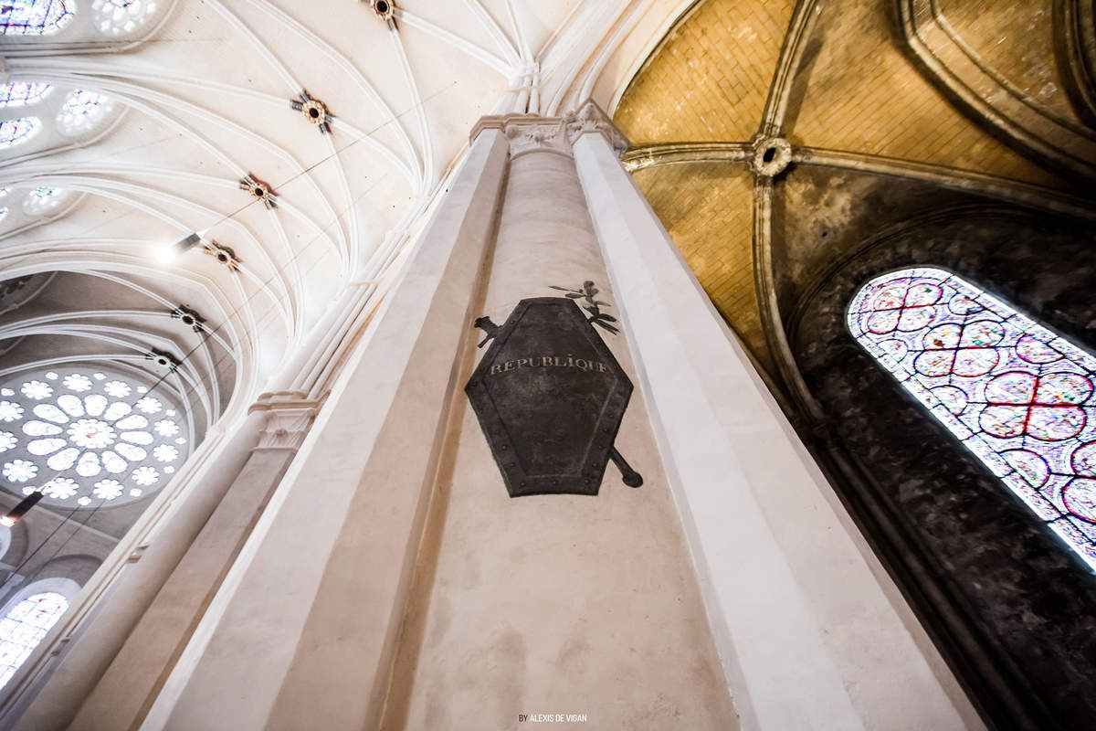 Cathédrale de Chartres lors de sa réfection