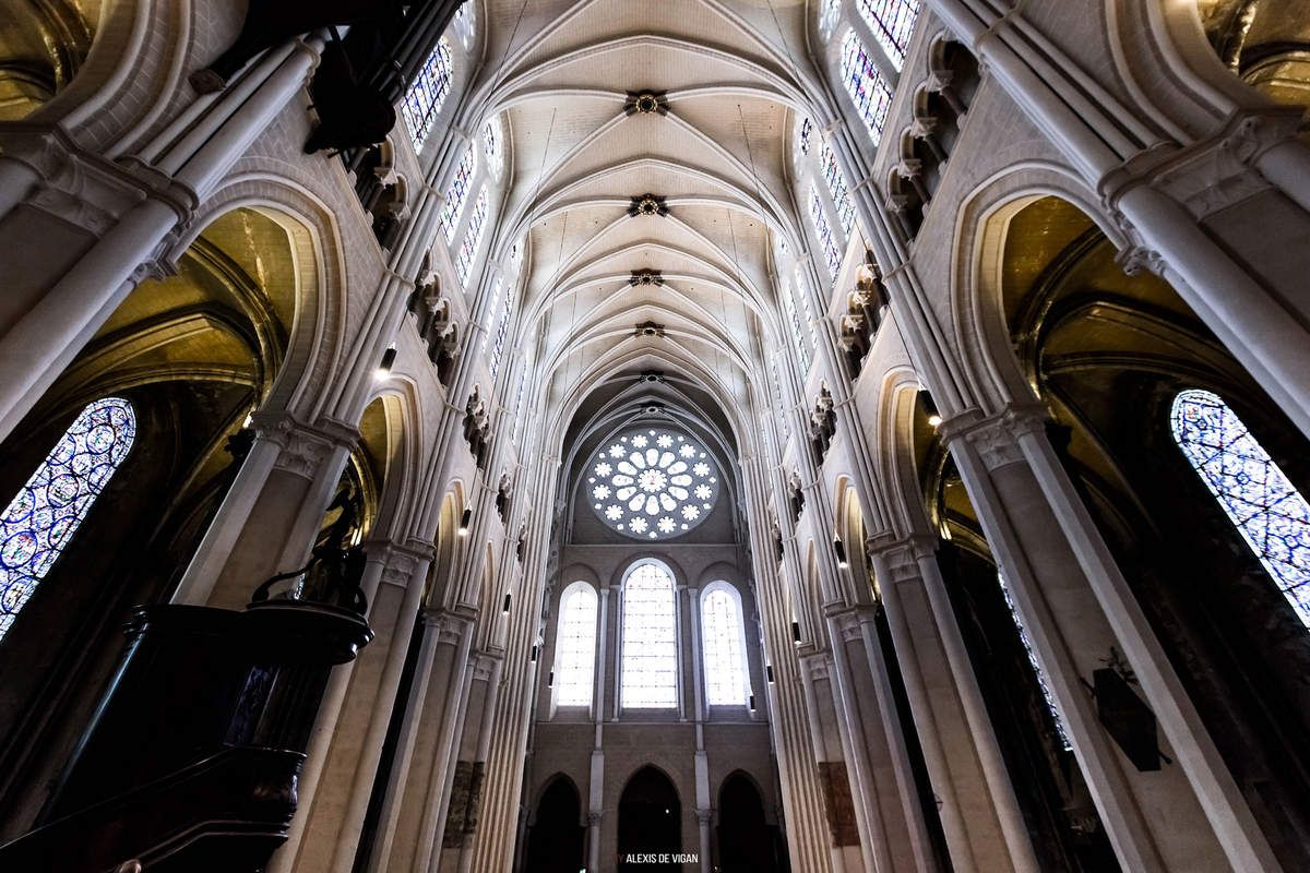 Cathédrale de Chartres lors de sa réfection
