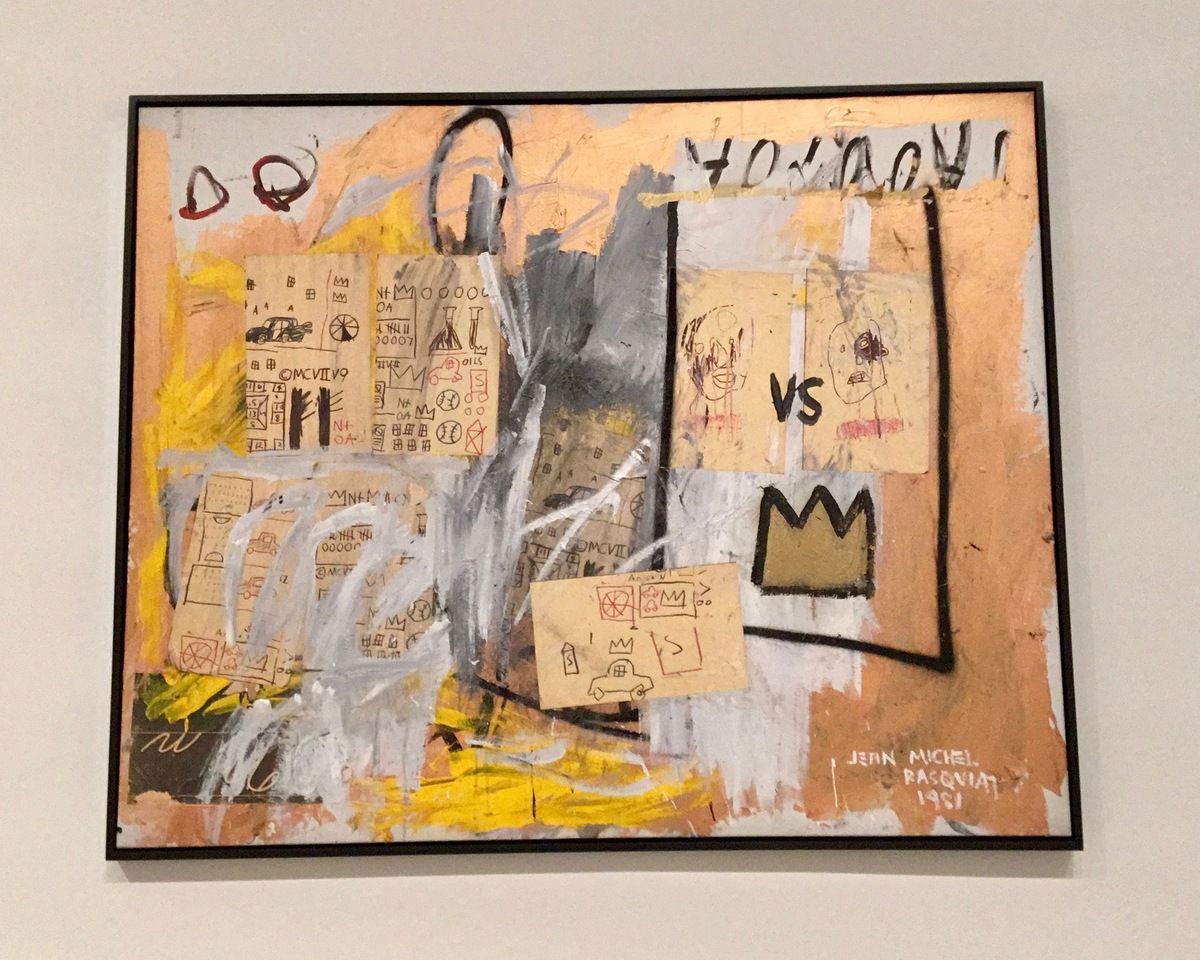 Sans titre, 1981, Acrylique, crayon gras, feutre, crayon et collage sur toile, Collection Peter Marino