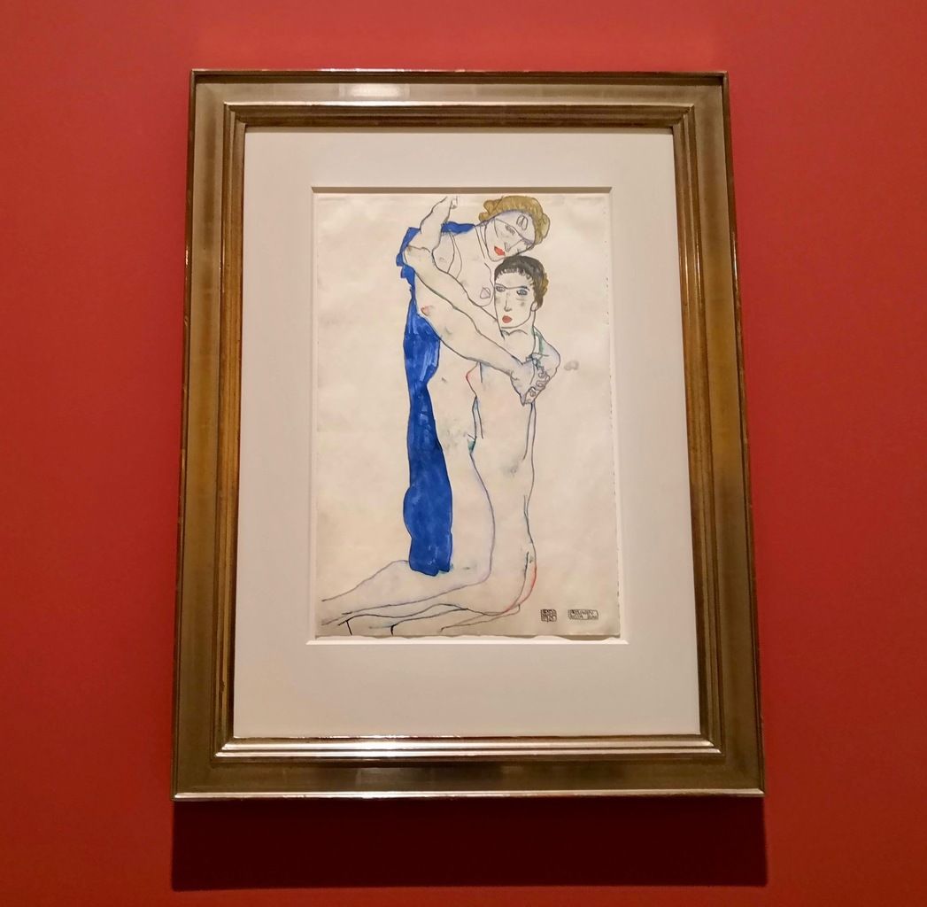 Amie, rose bleu, 1913, Aquarelle, gouache et fusain sur papier, Collection Johan H. Andresen