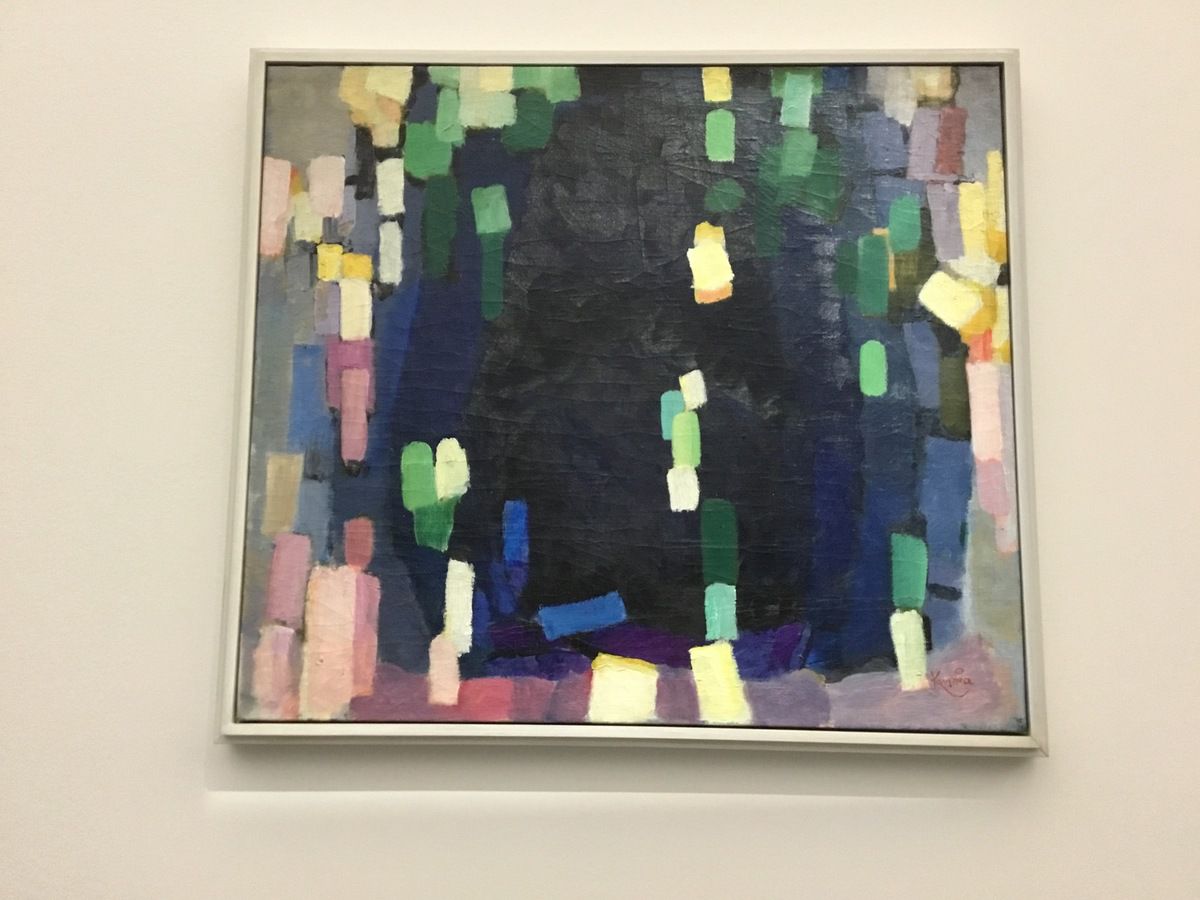 František Kupka, Chute, [1910-1913], Huile sur toile, 74 x 84 cm, Paris, Centre Pompidou, Musée national d'art moderne