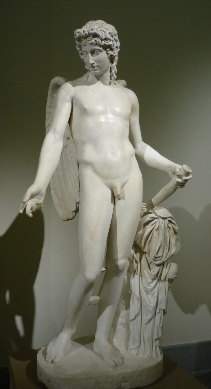 Eros tipo Centocelle, Copia di seconda méta II sec. d. C, da originale greco di Ve sec a.C. attribuito a Prassitele