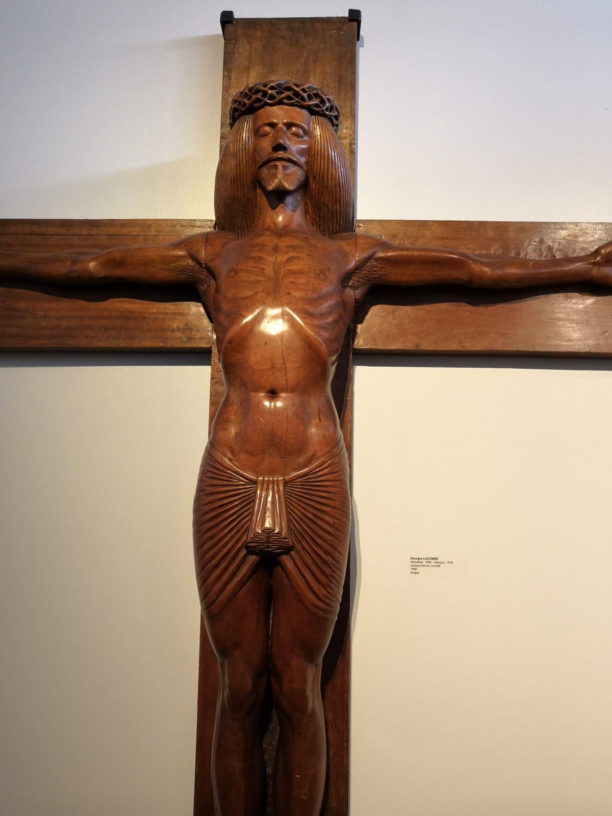 Georges Lacombe, Autoportrait en crucifié, 1898, Acajou