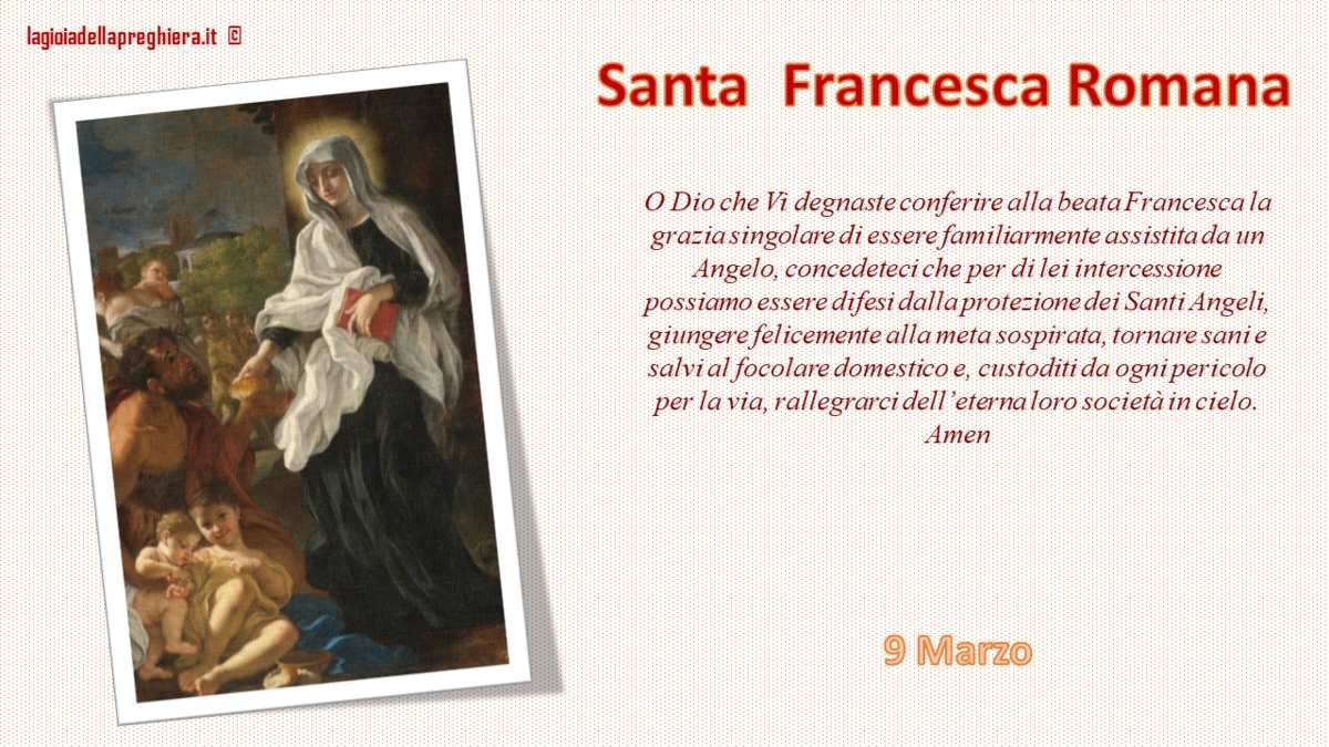 Preghiera A Santa Francesca Romana