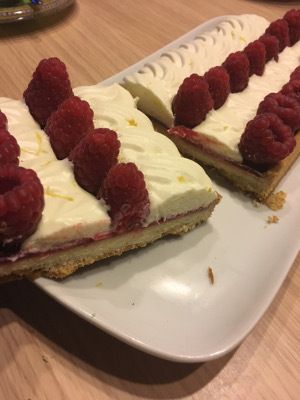 Tarte citron framboise namelaka karim bourgi