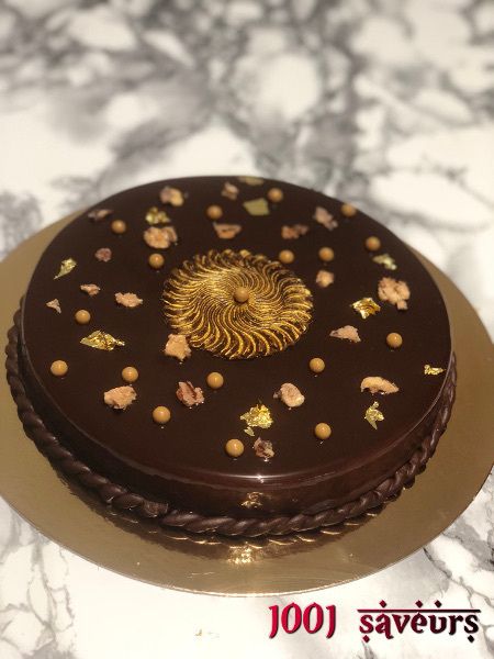 entremets chocolat noir et spéculons