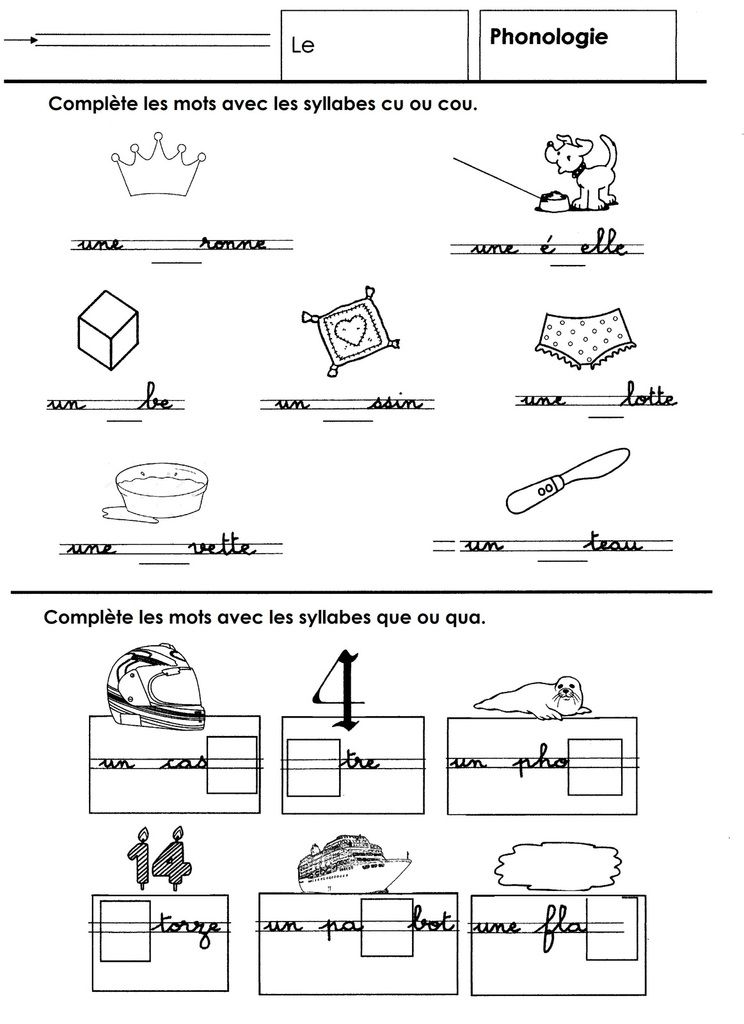 Phonologie CP avec les alphas: c, qu, k - école maternelle Gellow