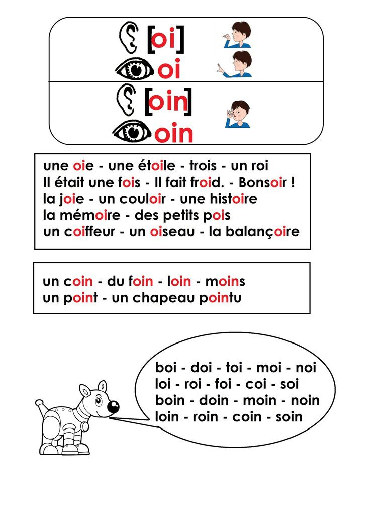 Phonologie Cp Oi Oin Ecole Maternelle Gellow