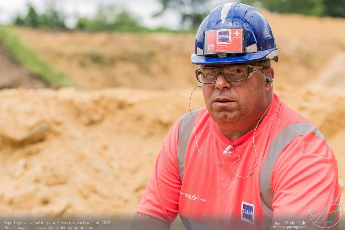 Reportage de suivi de chantier à tours, réalisation de portraits. 