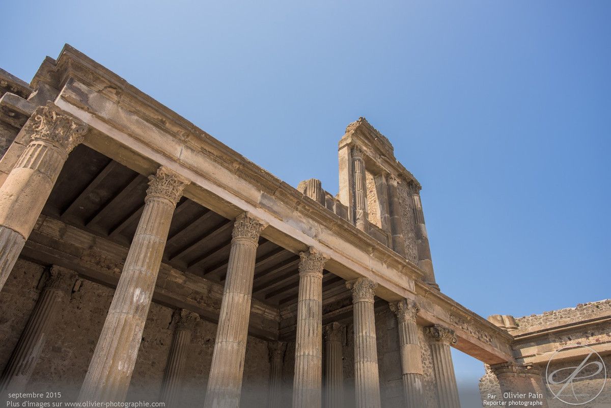 Visite de la cité de Pompei en Italie près de Naples.