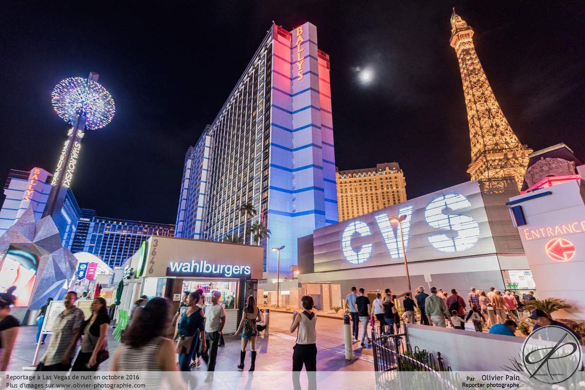 La ville de Las Vegas de nuit. Etats Unis