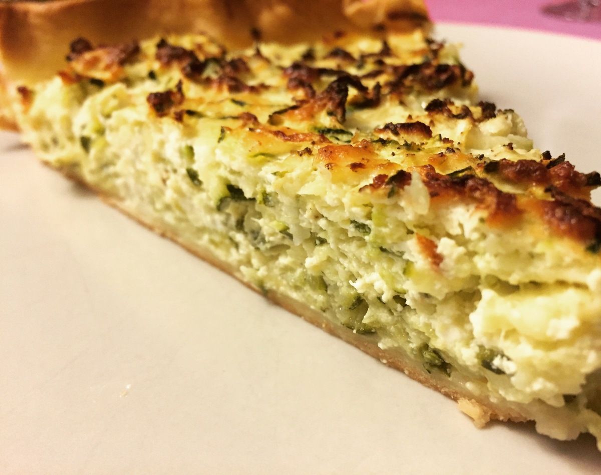 part de tarte aux courgettes