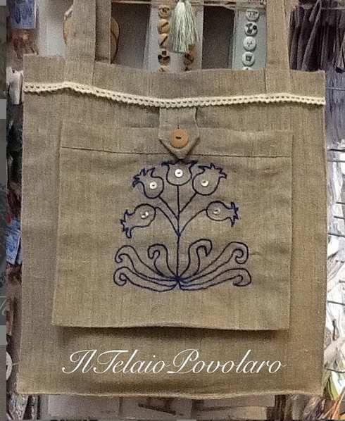 Una borsa in lino...e il fiore di #RenatoParolin si trasforma 