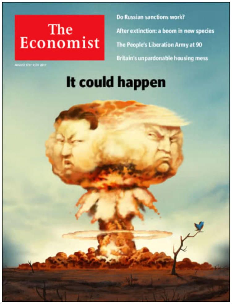 Couverture de la nouvelle édition "The Economist" MOINS de BIENS PLUS