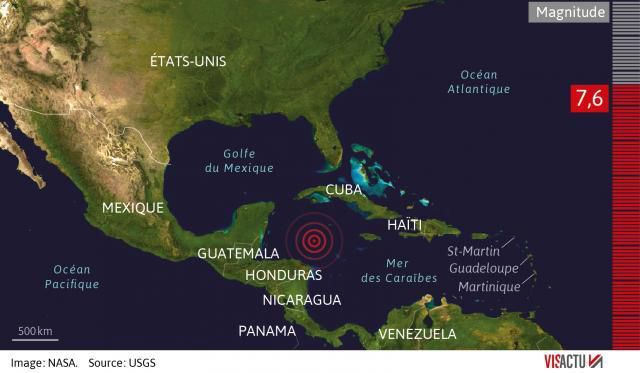 MAJ Honduras. Alerte tsunami déclenchée après un séisme de magnitude 7,6  + VIDEO TSUNAMI en LIVE 