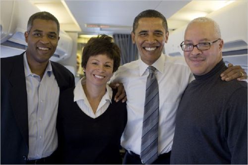 De gauche à droite: Martin Nesbitt, Valérie Jarrett, BHO, Dr Eric Whitaker