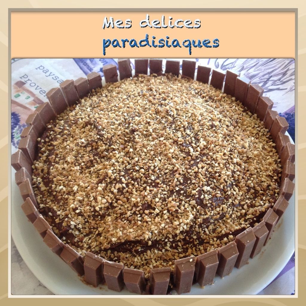 Gateau Au Chocolat Ganache Mascarpone Nutella Contour Kitkat Nappage Pralin Le Blog De Mesdelicesparadisiaques Over Blog Com