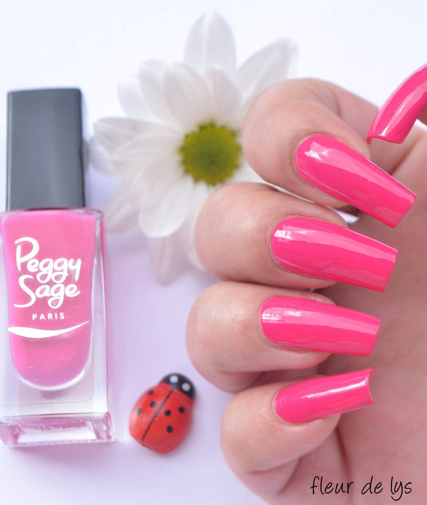 Vernis ongles rose flashy