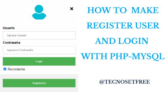 how to make register user php mysql