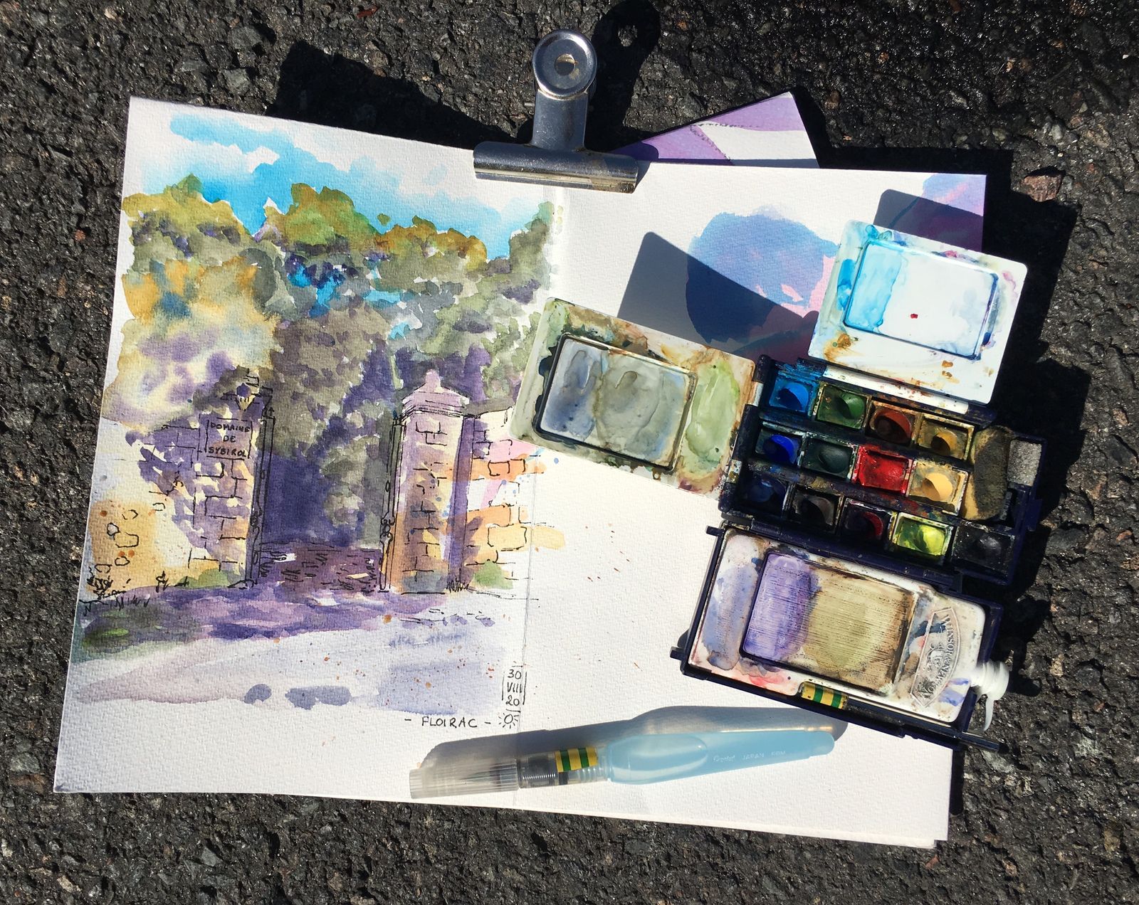 Aquarelle carnet croquis watercolor urbansketcher