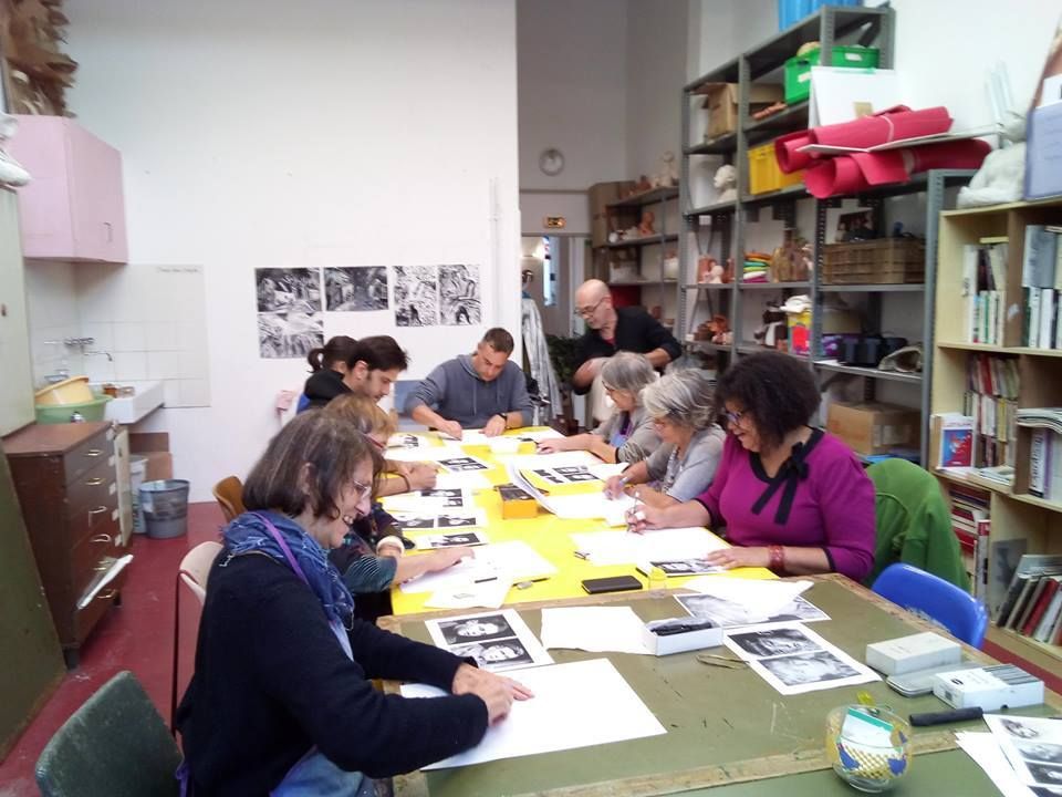 Atelier peinture animé par Thierry Cascalès