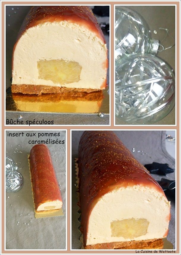 Bûche spéculoos et pommes caramélisées - La Cuisine de Wattoote