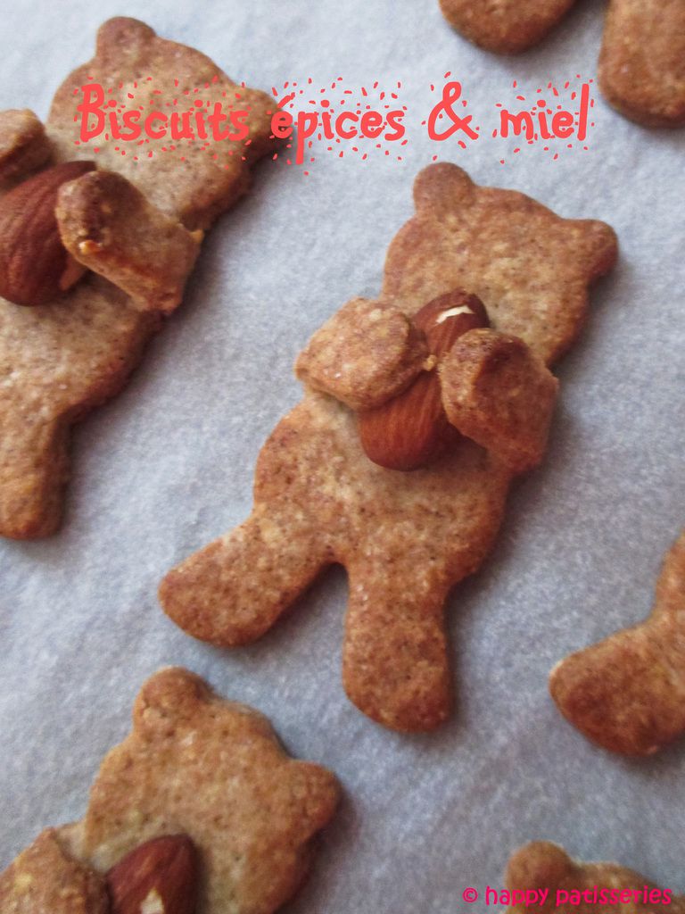 Petits ours bruns, biscuits de Noël aux épices et au miel - Happy  pâtisseries