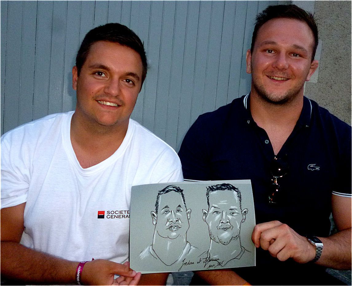 Jordan et Florian caricature de JEF
