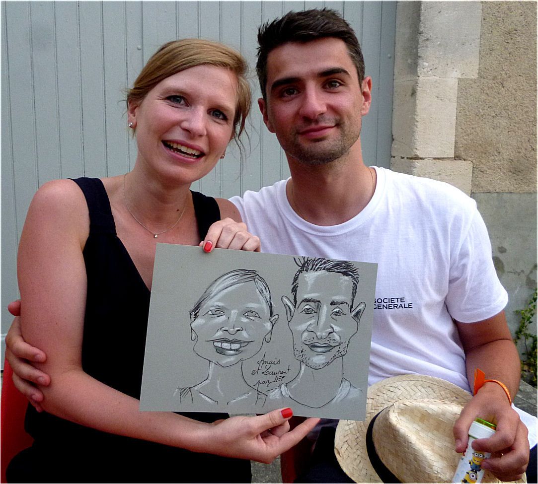 Anaïs et Laurent caricature de JEF