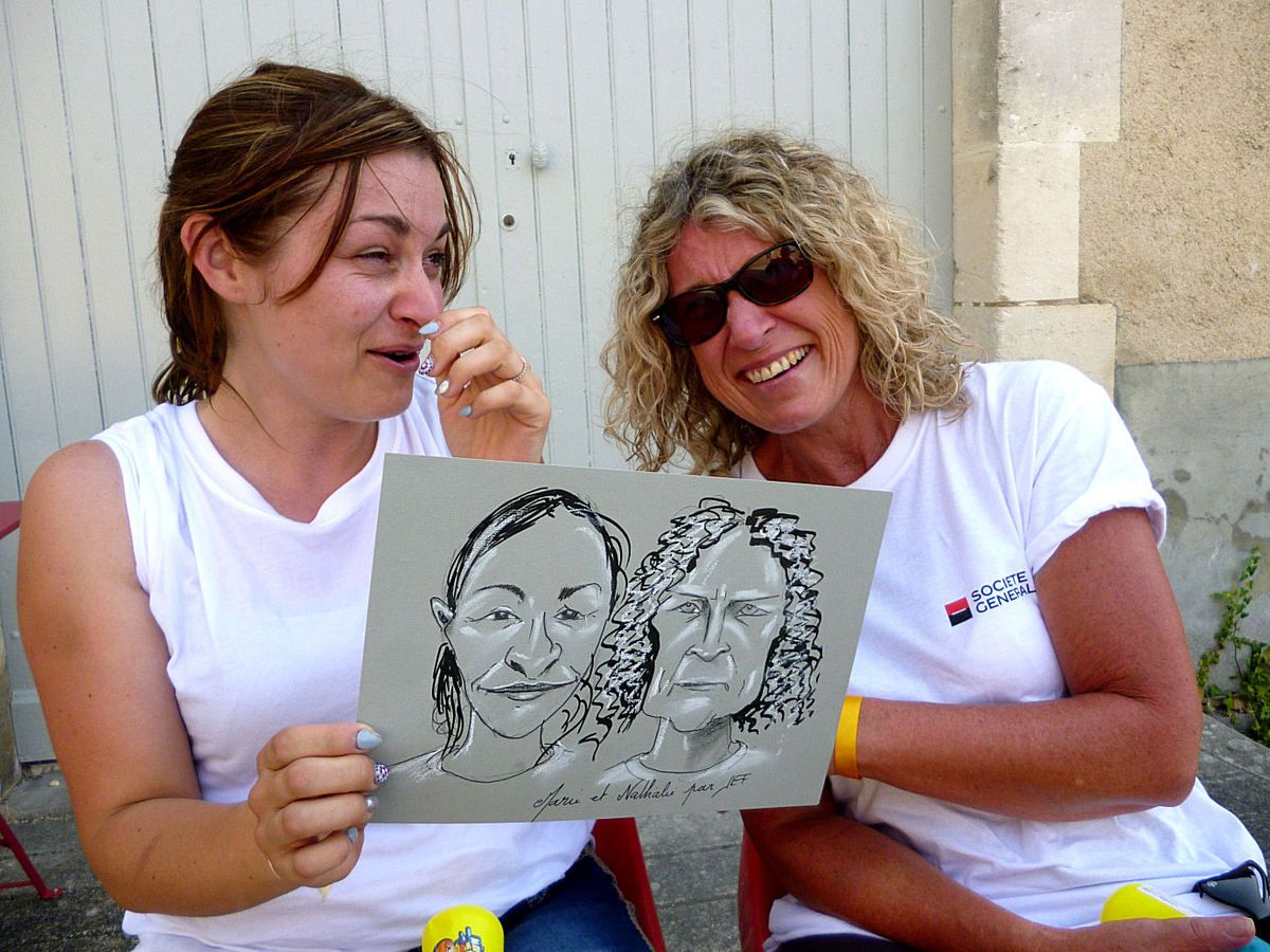 Marie et Nathalie caicature de JEF