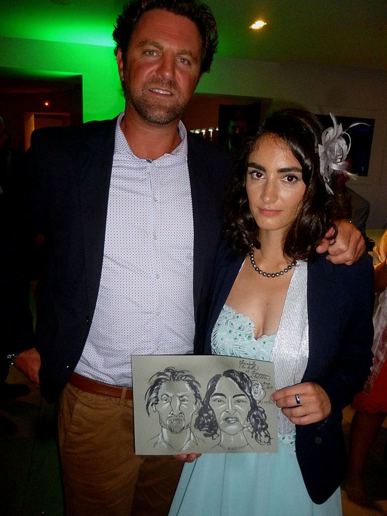 Christelle et Benjamin caricature de Jef