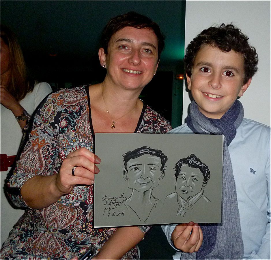 Emmanelle et Arthur caricature de Jef