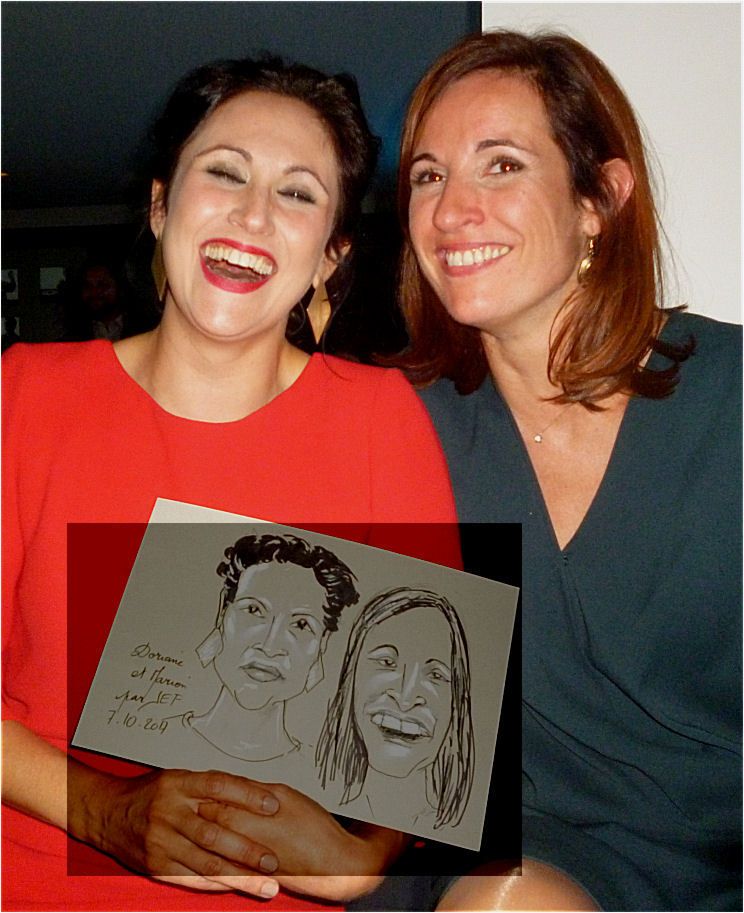 Doriane et Marion caricature de Jef