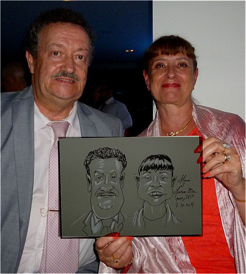 Alain et Marie Ève caricature de Jef