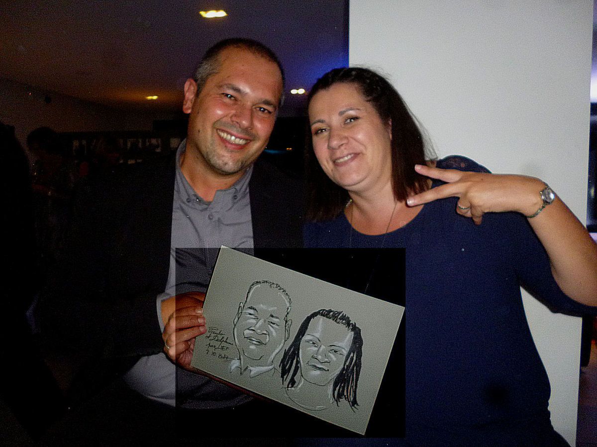 Paulo et Delphine caricature de Jef