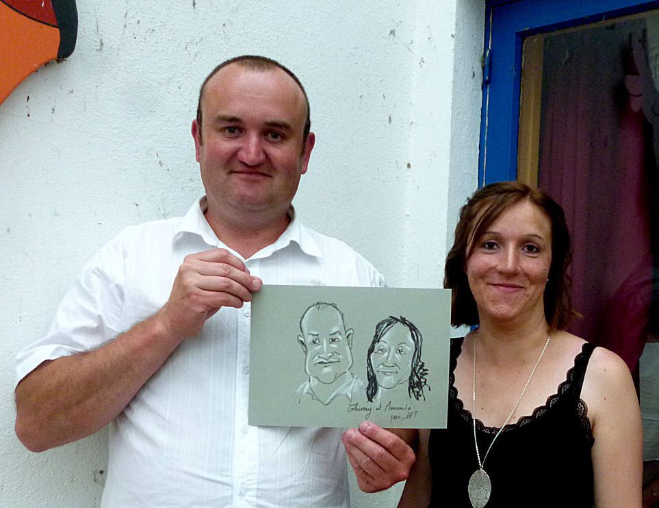 Thierry et Amanda caricature de JEF