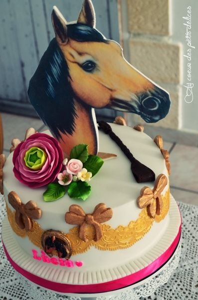 Gateau Theme Cheval Equitation Au Coeur Des Petits Delices