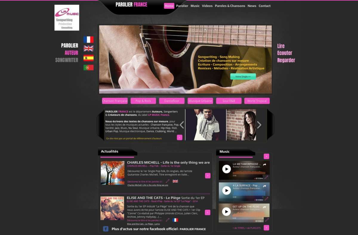 Parolier France- Auteurs de chansons, Paroliers, Songwriters