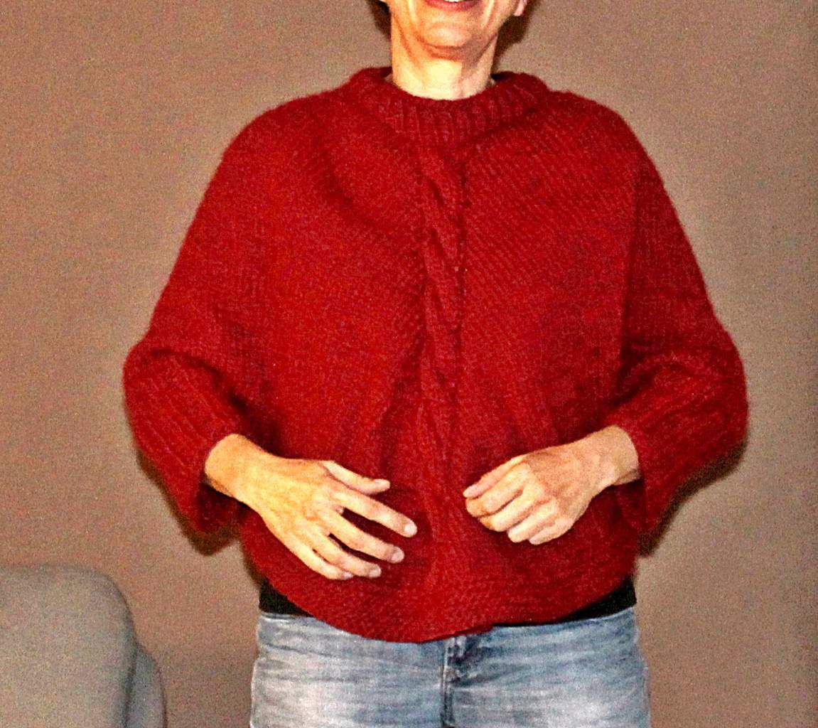 Ein Poncho-Pullover für Weihnachten 