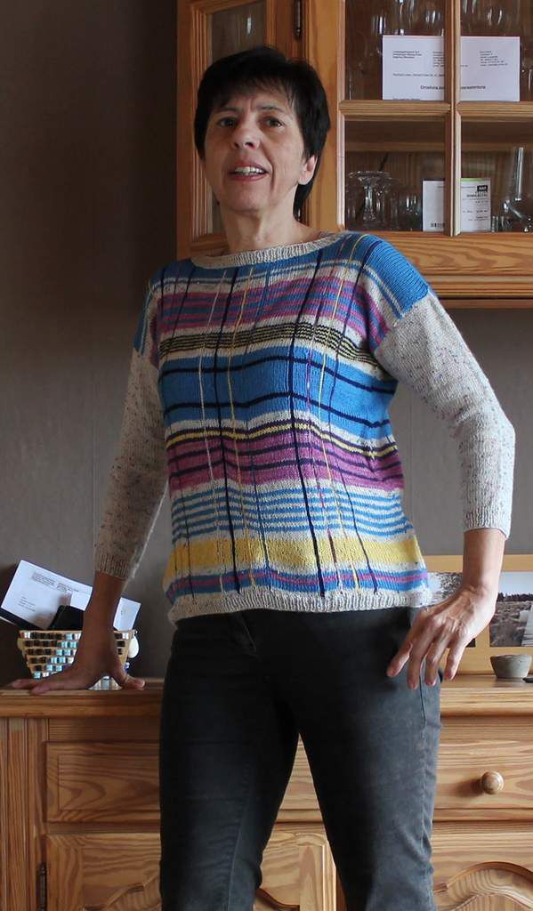 Restepullover mit Karomuster